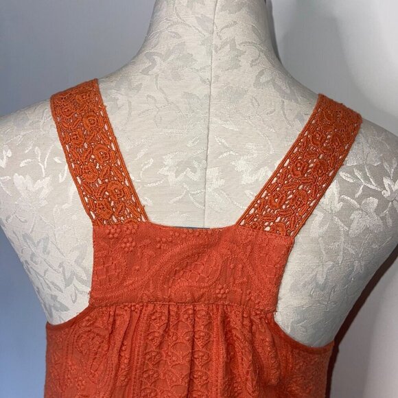 Sundance Womens Dress Size Small Orange Bohemian Embroidered Maxi Pure Cotton - Picture 5 of 8